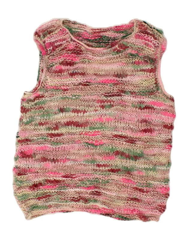 VINTAGE Womens Vest Tank Top UK 22 3XL Multicoloured Flecked