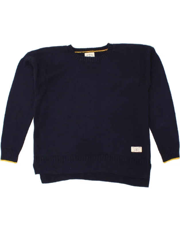 JOULES Womens Oversized Crew Neck Jumper Sweater UK 10 Small Navy Blue