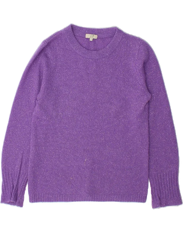 JIGSAW Womens Crew Neck Jumper Sweater UK 14 Medium Purple Cashmere