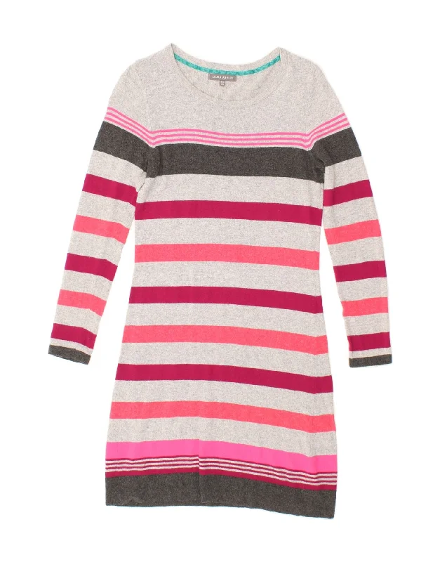 LAURA ASHLEY Womens Jumper Dress UK 10 Small Multicoloured Striped