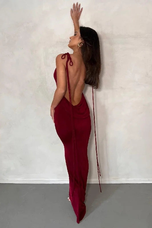 Members Only Cristina Gown - Wine