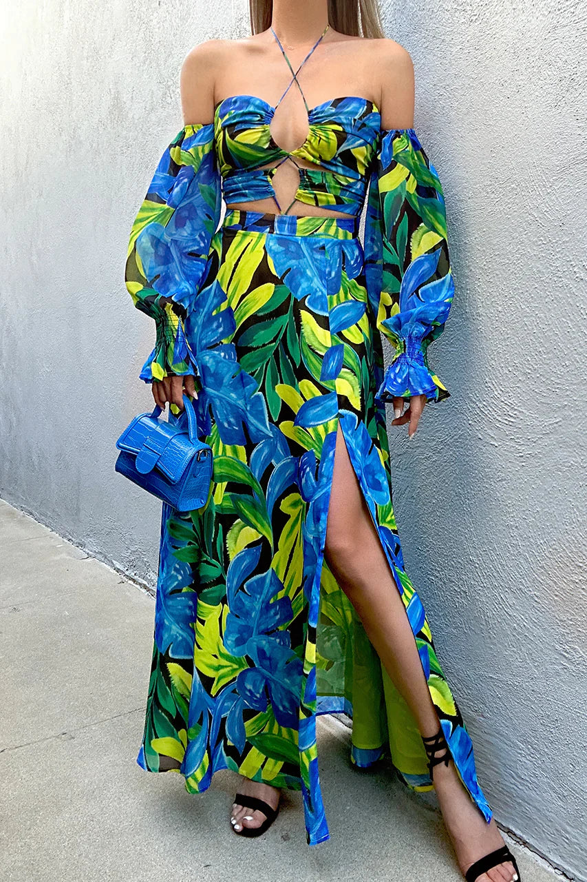 Daily Deals Kharma Maxi Dress - Blue Floral