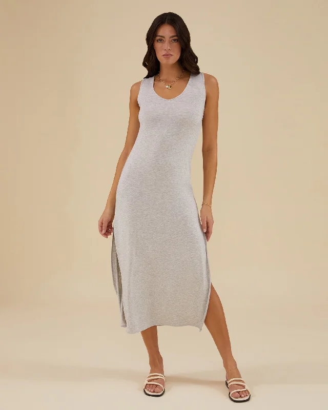 Great Deals V-neck Muscle Midi Dress