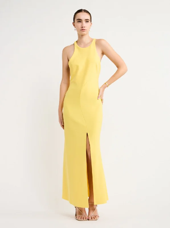 Price Reduction Significant Other Poet High Neck Dress in Lemon