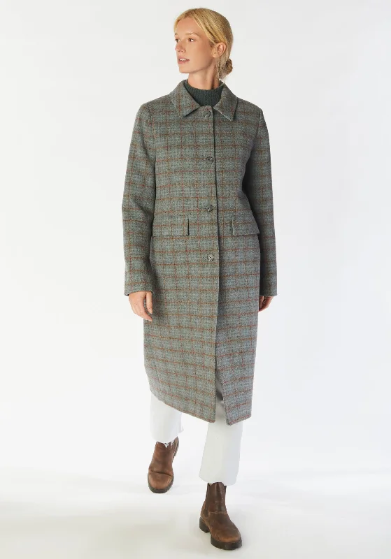 Richmond Coat | Silver Blue Check