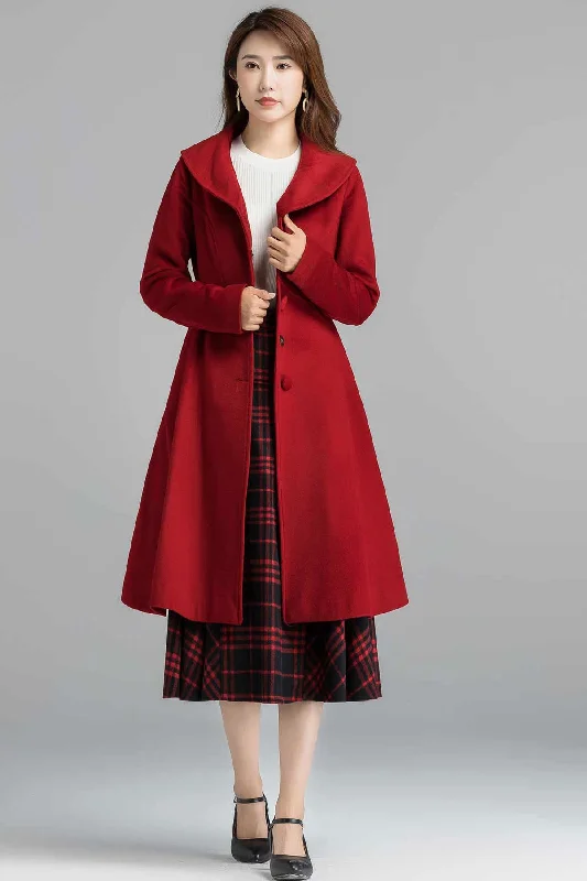 Red Princess Wool Coat 2400