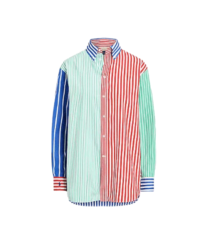 Oversize Striped Cotton Fun Shirt - Multi