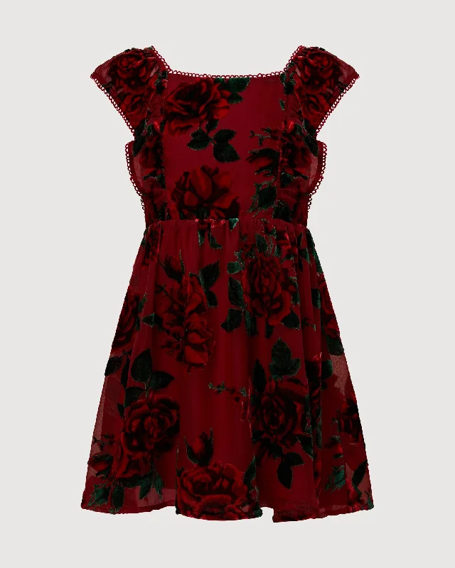 Burnout Roses Deep Red