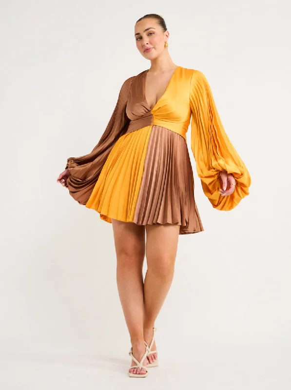 The Best Prices Acler Tottenham Dress in Marigold Mix
