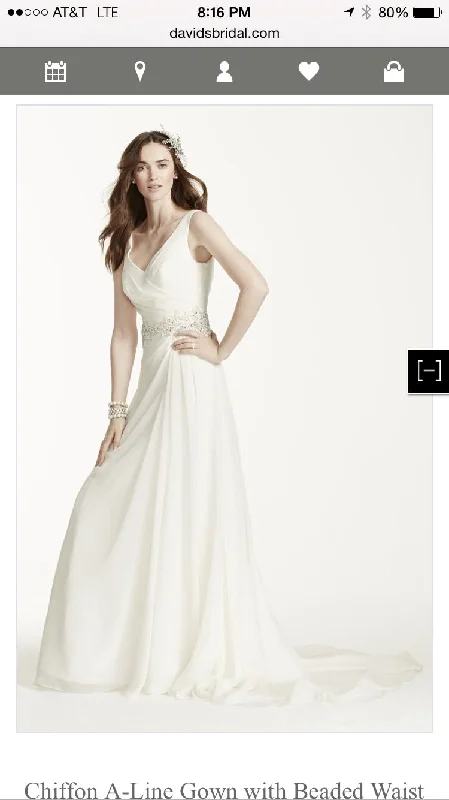 Unbeatable Prices David's Bridal David's bridal chiffon A-line dress