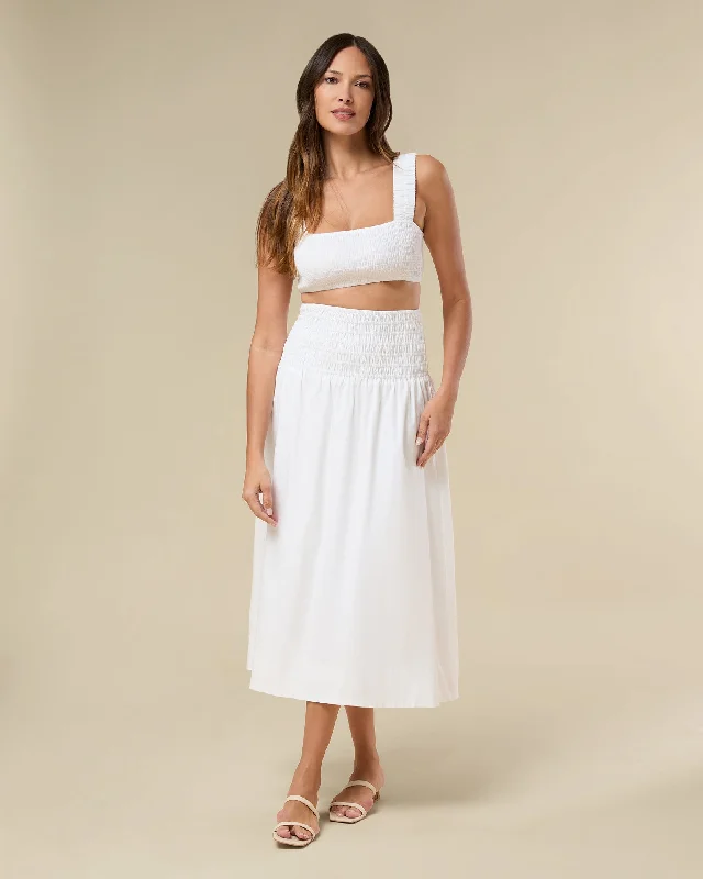 Amazing Deals Smocked Midi Skirt