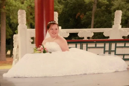 Today Only David's Bridal Corset White Tulle Ball Gown with Floral Accents