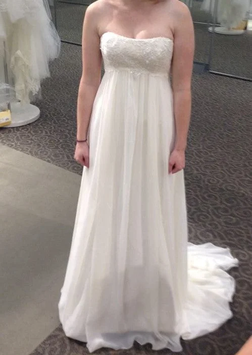Grand Opening Sale David's Bridal Crinkle Chiffon Lace Applique KP3695