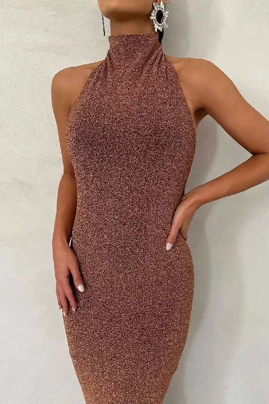 Deep Discounts Aurora Gown - Bronze Gold
