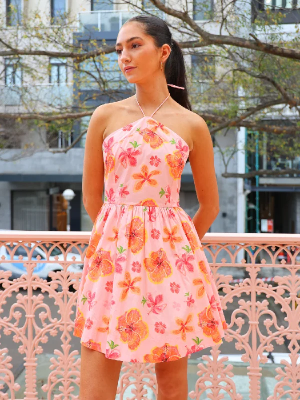 Limited Time Discount Palm Noosa Isabella Mini Dress in Spanish Hibiscus