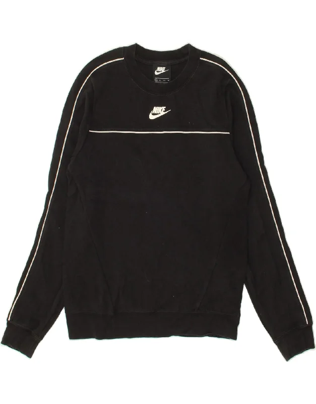 NIKE Womens Sweatshirt Jumper UK 6 XS Black Cotton