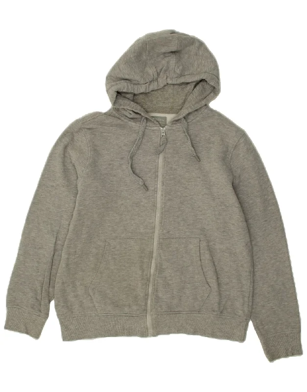 MOUNTAIN WAREHOUSE Womens Zip Hoodie Sweater UK 14 Large  Grey Cotton