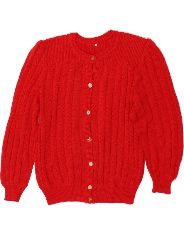 VINTAGE Womens Cardigan Sweater IT 46 Large Red