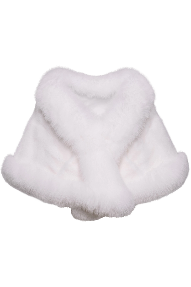 Traditional Horizontal Mink - Fox Fur Cape