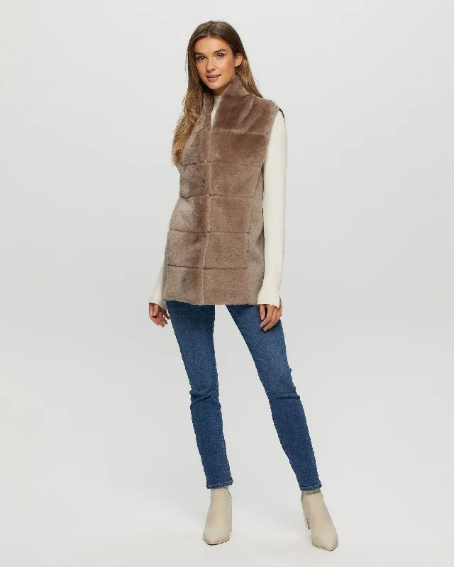 Reversible Select Shearling Lamb Vest with Select Cashmere & Wool Back