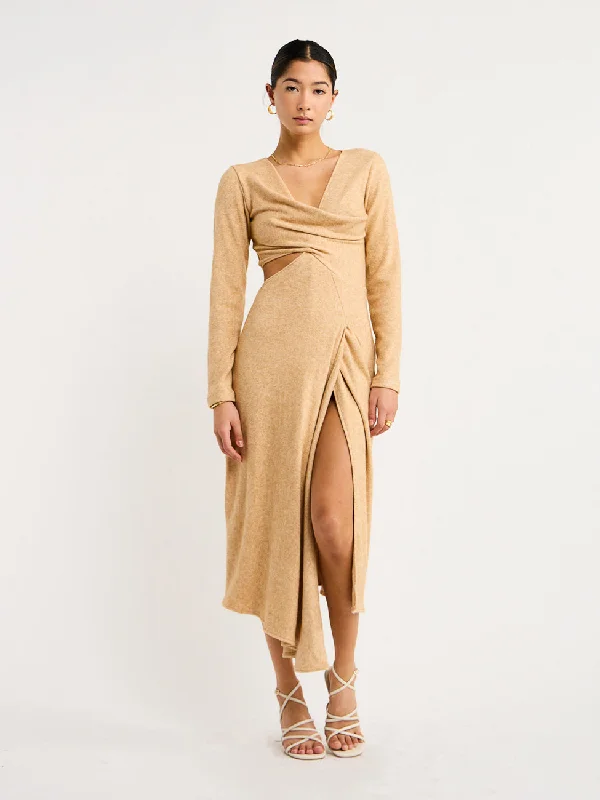 Closeout Sale One Fell Swoop Roisin Midi Dress in Oat