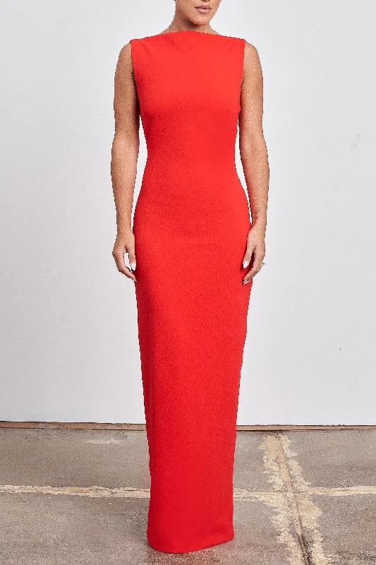 Shop and Save Verona Gown - Cherry Red