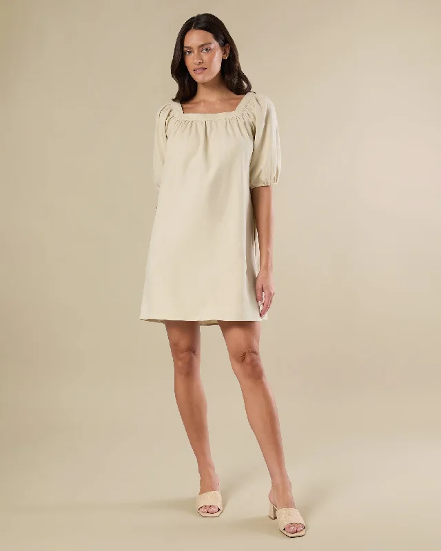 Midnight Madness Puff Sleeve Shift Dress