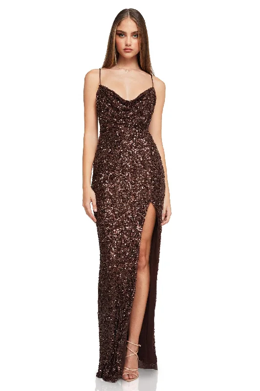 Mega Deal Nookie Smoke Show Gown - Chocolate