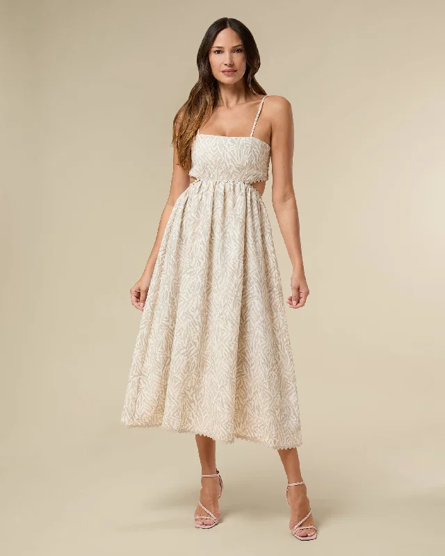 Instant Discount Scallop Midi Dress