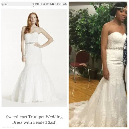 Shop and Save David's Bridal David's Bridal V3680 Strapless Sweetheart Trumpet