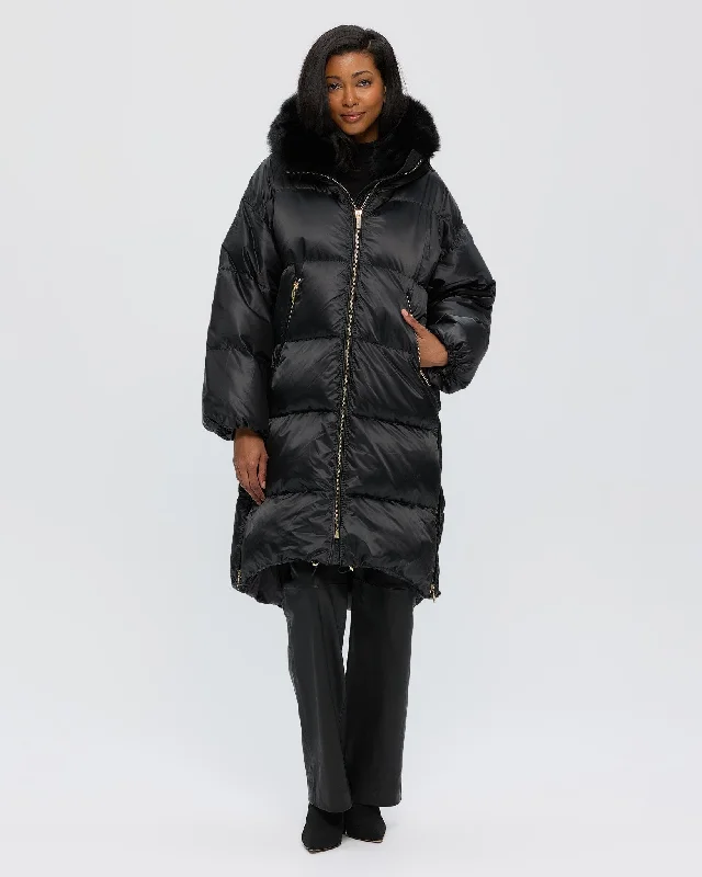 Après-Ski Jacket with Detachable Toscana Shearling Lamb Hood Trim