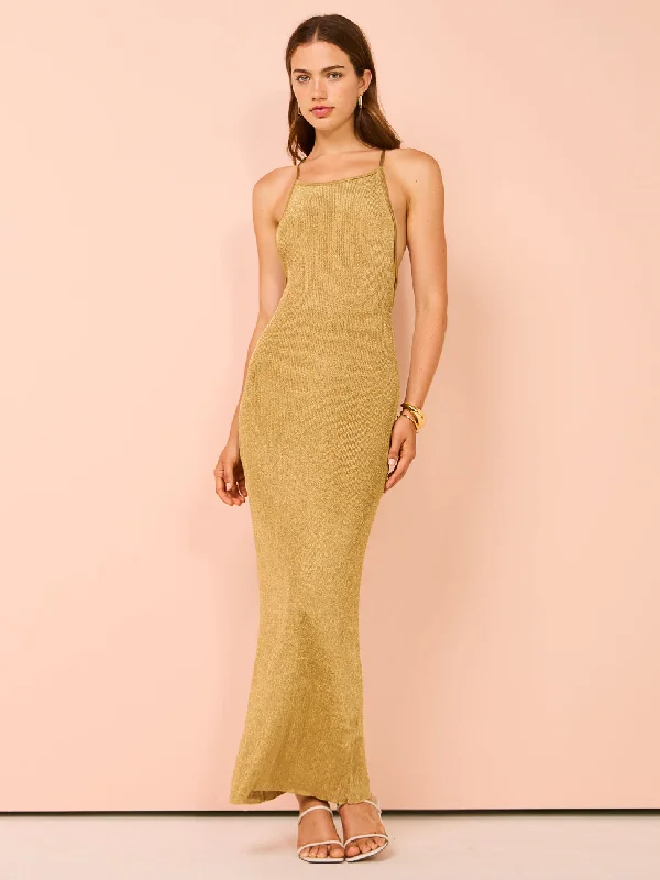 Today’s Deal Camilla and Marc Nox Metallic Knit Dress in Gold